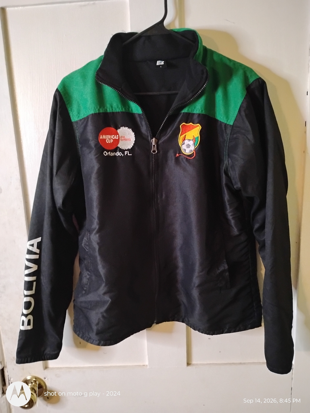 Bzees Black and Green Full-Zip Performance Jacket